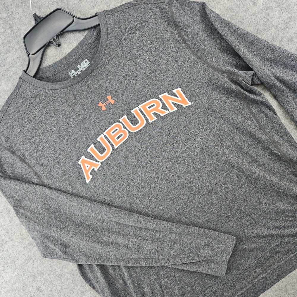 Under Armour Auburn Tigers Shirt Men's Medium Gray Long Sleeve Loose Fit NCAA